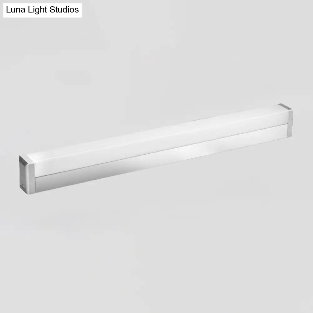 DecorBites™ Modern LED Silver Vanity Wall Sconce Light in Warm/White for Bathroom