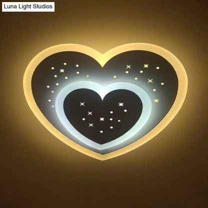 DecorBites™ Modern LED Starry Flush Mount Wall Light in White: Triangle, Rhombus & Star Design for the Bedroom