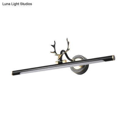DecorBites™ Modern LED Toilet Vanity Light with Black Antler Wall Mount and Metal Shade