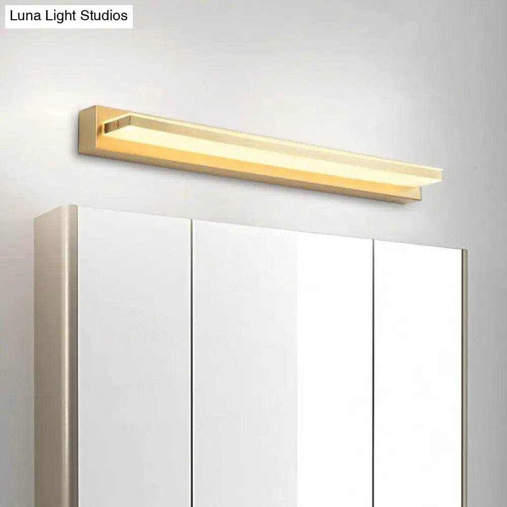 DecorBites™ Modern LED Vanity Lighting with Yellow Acrylic Shade - Rectangular Wall Mount Light for Bedroom - 10"/16" Width
