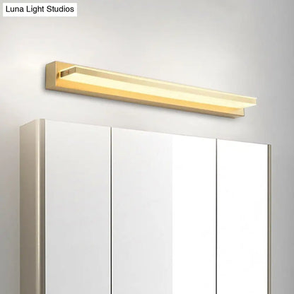 DecorBites™ Modern LED Vanity Lighting with Yellow Acrylic Shade - Rectangular Wall Mount Light for Bedroom - 10"/16" Width