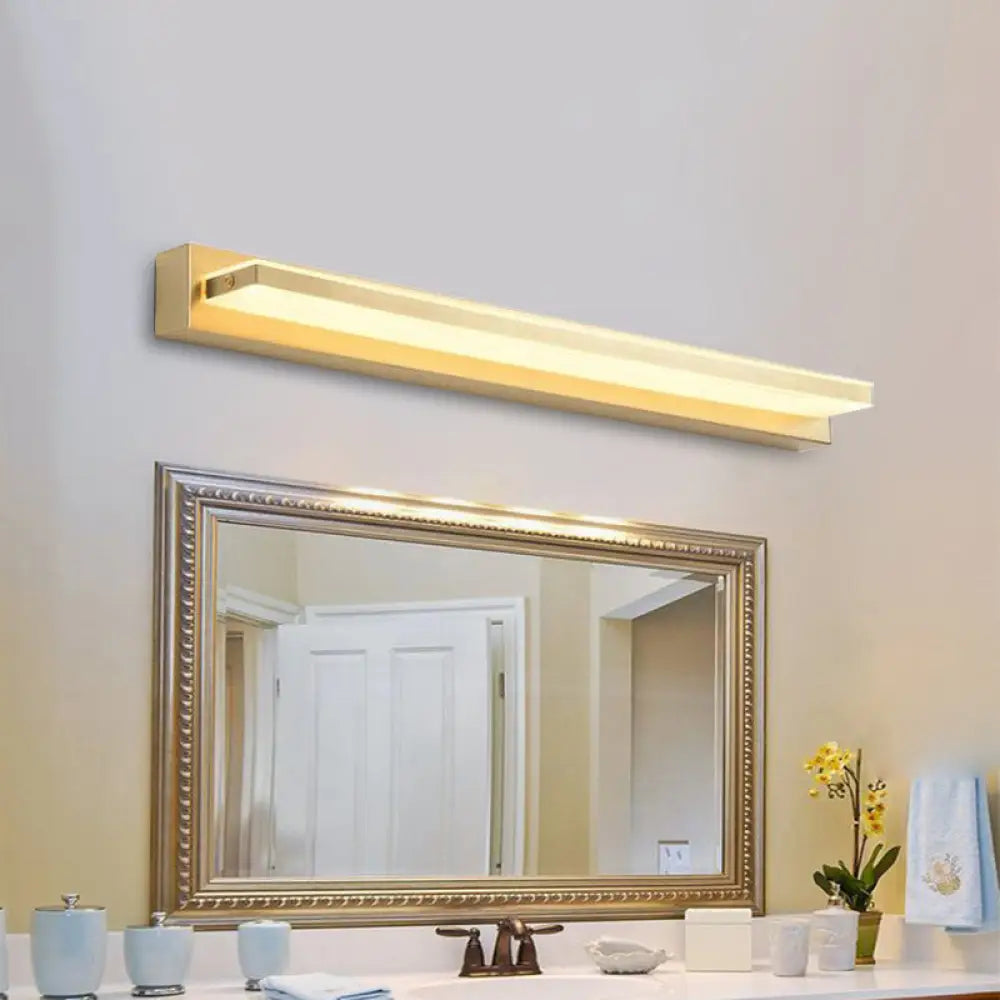 DecorBites™ Modern LED Vanity Lighting with Yellow Acrylic Shade - Rectangular Wall Mount Light for Bedroom - 10"/16" Width