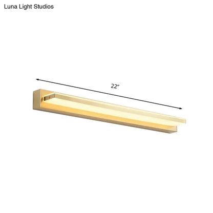 DecorBites™ Modern LED Vanity Lighting with Yellow Acrylic Shade - Rectangular Wall Mount Light for Bedroom - 10"/16" Width