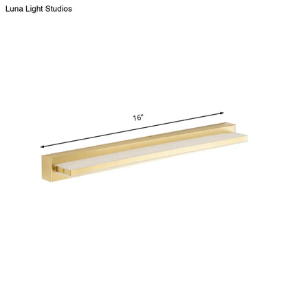 DecorBites™ Modern LED Vanity Lighting with Yellow Acrylic Shade - Rectangular Wall Mount Light for Bedroom - 10"/16" Width