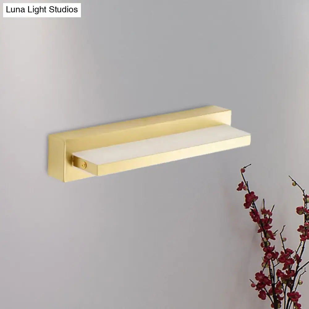 DecorBites™ Modern LED Vanity Lighting with Yellow Acrylic Shade - Rectangular Wall Mount Light for Bedroom - 10"/16" Width