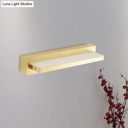 DecorBites™ Modern LED Vanity Lighting with Yellow Acrylic Shade - Rectangular Wall Mount Light for Bedroom - 10"/16" Width