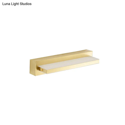 DecorBites™ Modern LED Vanity Lighting with Yellow Acrylic Shade - Rectangular Wall Mount Light for Bedroom - 10"/16" Width