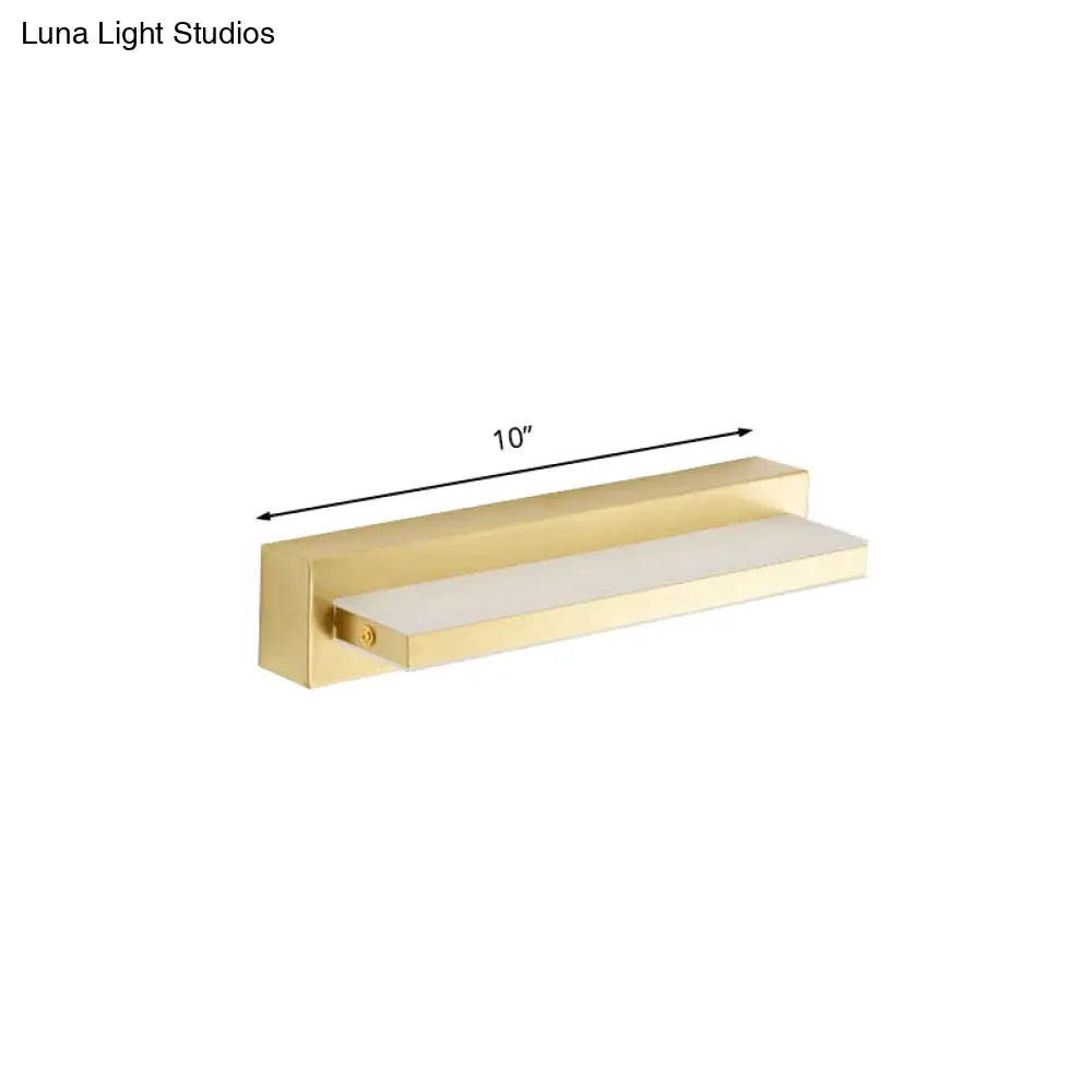 DecorBites™ Modern LED Vanity Lighting with Yellow Acrylic Shade - Rectangular Wall Mount Light for Bedroom - 10"/16" Width