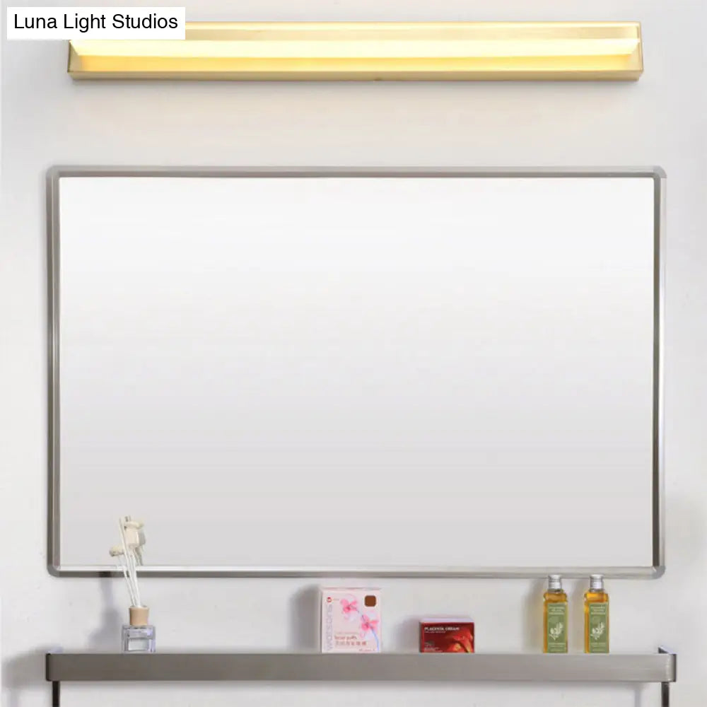 DecorBites™ Modern LED Vanity Lighting with Yellow Acrylic Shade - Rectangular Wall Mount Light for Bedroom - 10"/16" Width