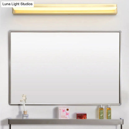 DecorBites™ Modern LED Vanity Lighting with Yellow Acrylic Shade - Rectangular Wall Mount Light for Bedroom - 10"/16" Width