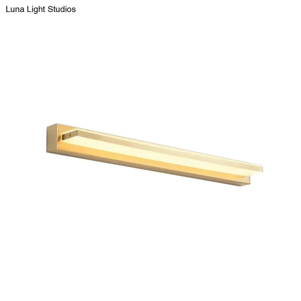 DecorBites™ Modern LED Vanity Lighting with Yellow Acrylic Shade - Rectangular Wall Mount Light for Bedroom - 10"/16" Width