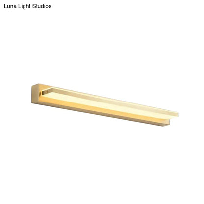 DecorBites™ Modern LED Vanity Lighting with Yellow Acrylic Shade - Rectangular Wall Mount Light for Bedroom - 10"/16" Width