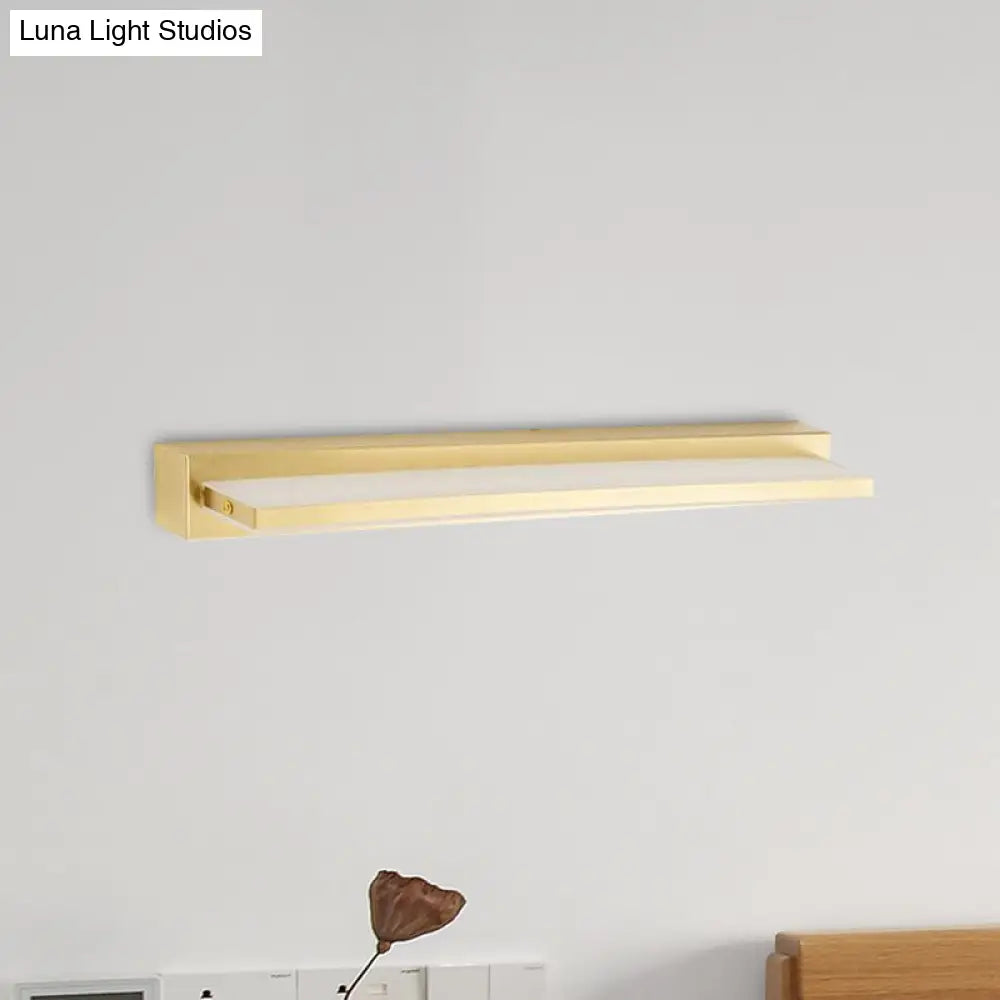 DecorBites™ Modern LED Vanity Lighting with Yellow Acrylic Shade - Rectangular Wall Mount Light for Bedroom - 10"/16" Width