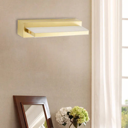 DecorBites™ Modern LED Vanity Lighting with Yellow Acrylic Shade - Rectangular Wall Mount Light for Bedroom - 10"/16" Width