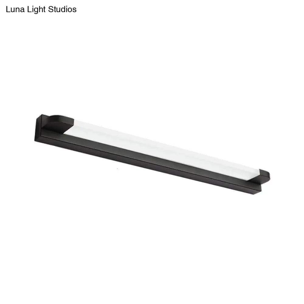 DecorBites™ Modern LED Vanity Sconce Light for Bathroom - Slim 18"/21.5" Wide, Warm/White Lighting, Metal Finish (Black/White)