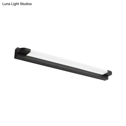 DecorBites™ Modern LED Vanity Sconce Light for Bathroom - Slim 18"/21.5" Wide, Warm/White Lighting, Metal Finish (Black/White)