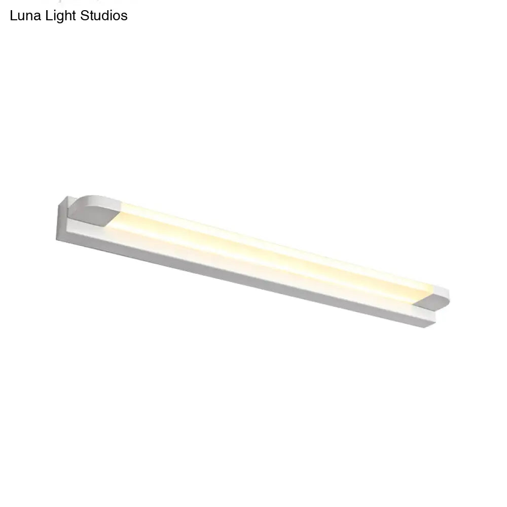 DecorBites™ Modern LED Vanity Sconce Light for Bathroom - Slim 18"/21.5" Wide, Warm/White Lighting, Metal Finish (Black/White)