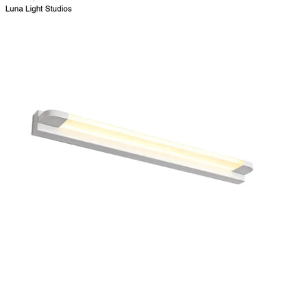 DecorBites™ Modern LED Vanity Sconce Light for Bathroom - Slim 18"/21.5" Wide, Warm/White Lighting, Metal Finish (Black/White)
