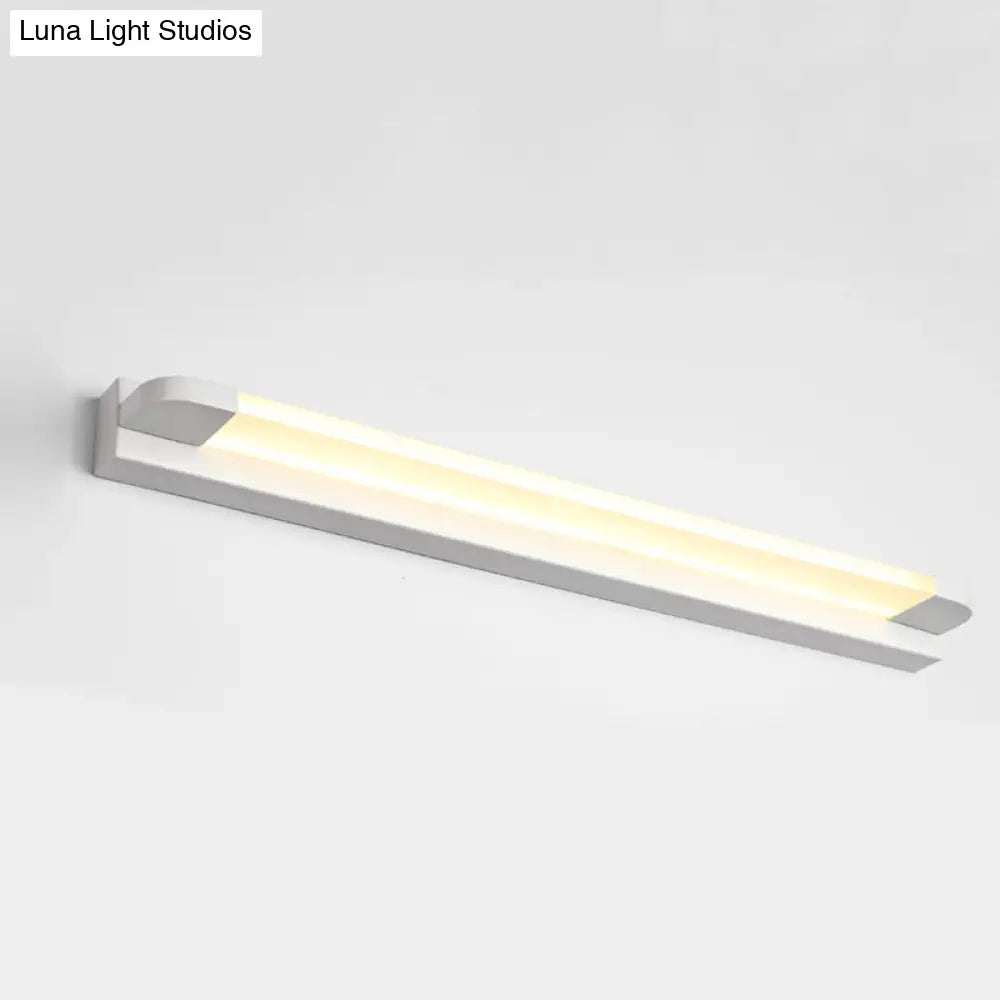 DecorBites™ Modern LED Vanity Sconce Light for Bathroom - Slim 18"/21.5" Wide, Warm/White Lighting, Metal Finish (Black/White)
