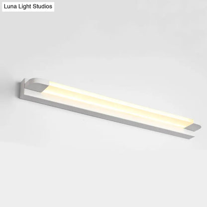 DecorBites™ Modern LED Vanity Sconce Light for Bathroom - Slim 18"/21.5" Wide, Warm/White Lighting, Metal Finish (Black/White)