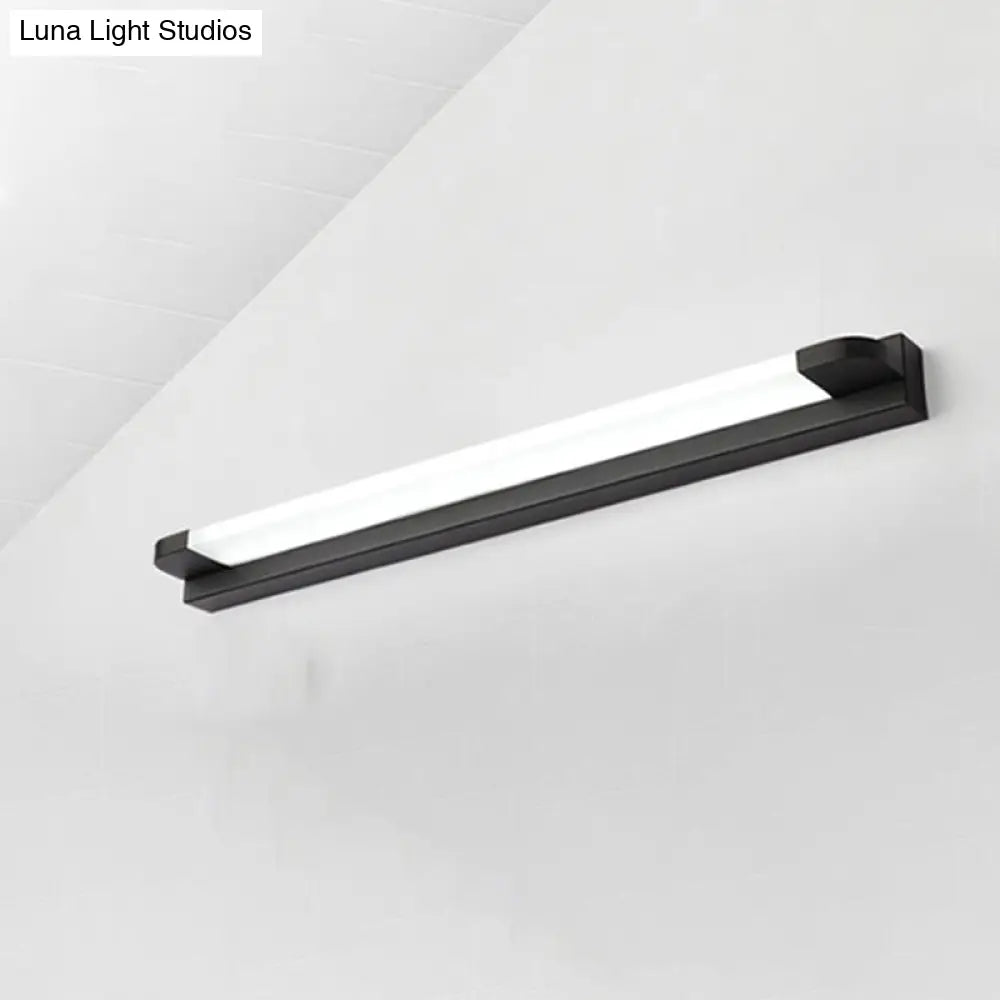 DecorBites™ Modern LED Vanity Sconce Light for Bathroom - Slim 18"/21.5" Wide, Warm/White Lighting, Metal Finish (Black/White)