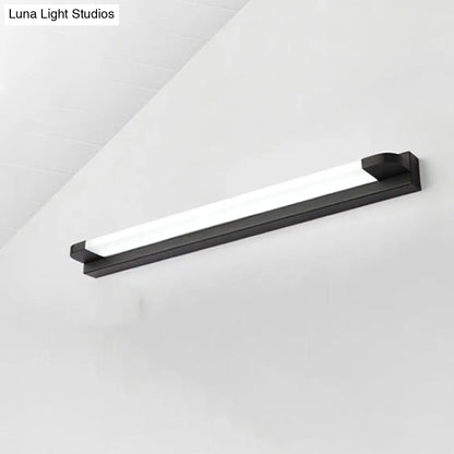 DecorBites™ Modern LED Vanity Sconce Light for Bathroom - Slim 18"/21.5" Wide, Warm/White Lighting, Metal Finish (Black/White)
