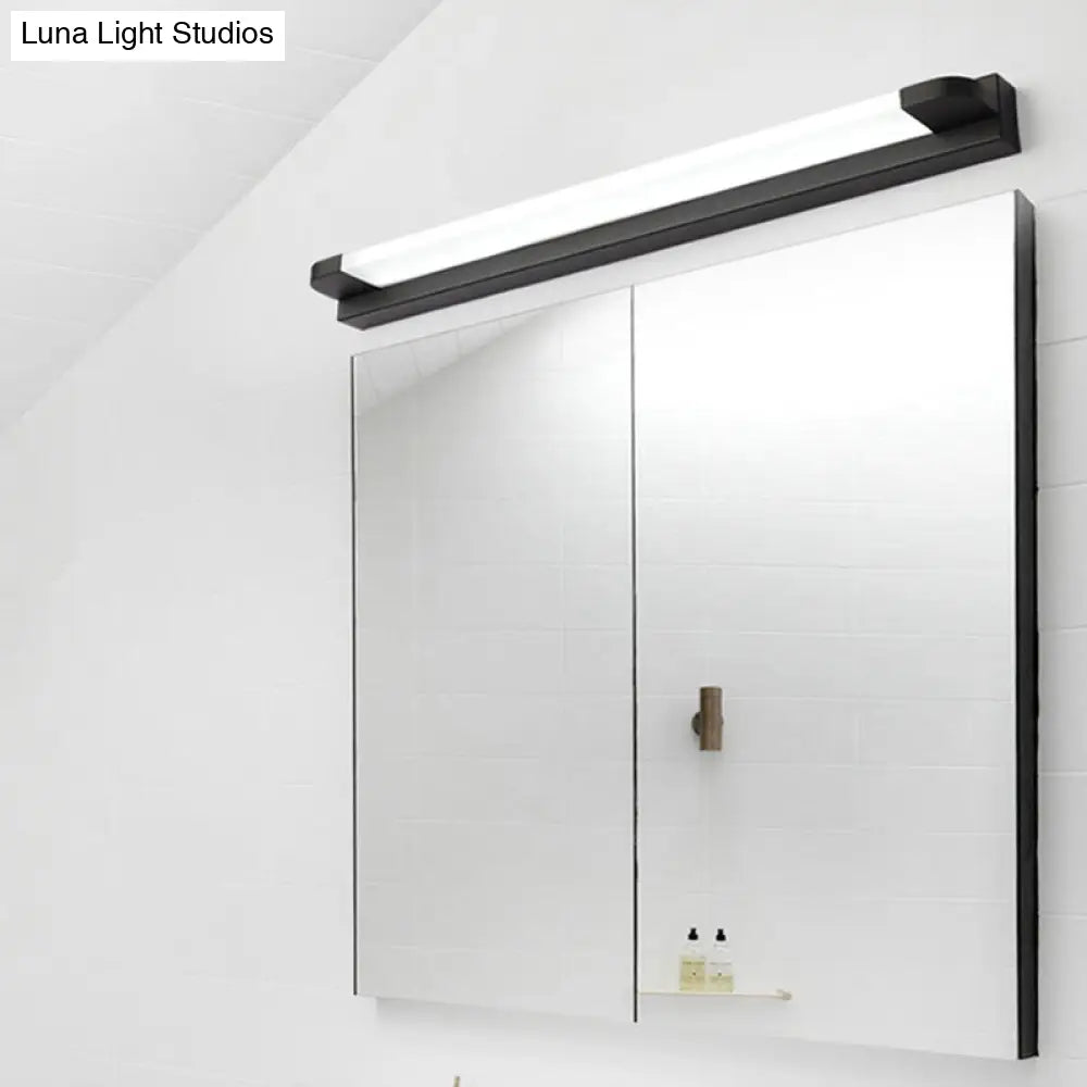 DecorBites™ Modern LED Vanity Sconce Light for Bathroom - Slim 18"/21.5" Wide, Warm/White Lighting, Metal Finish (Black/White)