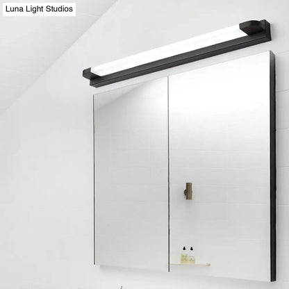 DecorBites™ Modern LED Vanity Sconce Light for Bathroom - Slim 18"/21.5" Wide, Warm/White Lighting, Metal Finish (Black/White)