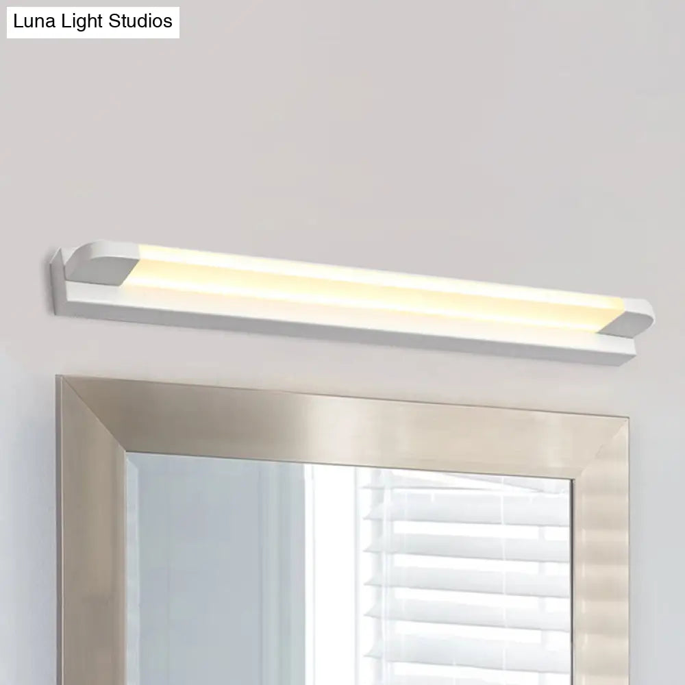 DecorBites™ Modern LED Vanity Sconce Light for Bathroom - Slim 18"/21.5" Wide, Warm/White Lighting, Metal Finish (Black/White)