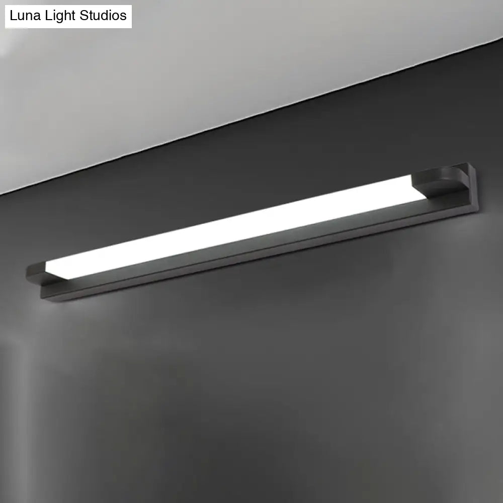 DecorBites™ Modern LED Vanity Sconce Light for Bathroom - Slim 18"/21.5" Wide, Warm/White Lighting, Metal Finish (Black/White)