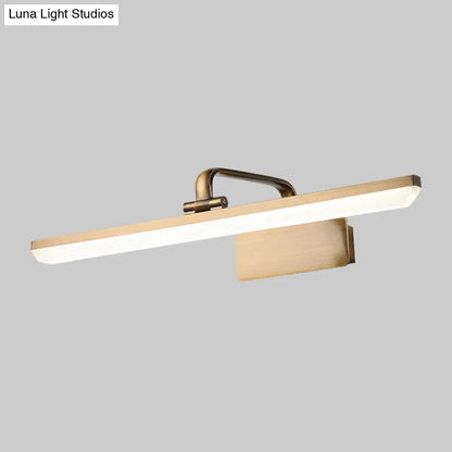 DecorBites™ Modern LED Vanity Sconce Light with Brass Accents - Streamlined Wall Lighting