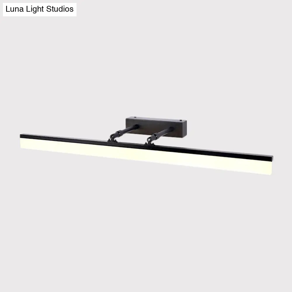 DecorBites™ Modern LED Vanity Wall Light in Black with Acrylic Cover for Warm and White Illumination