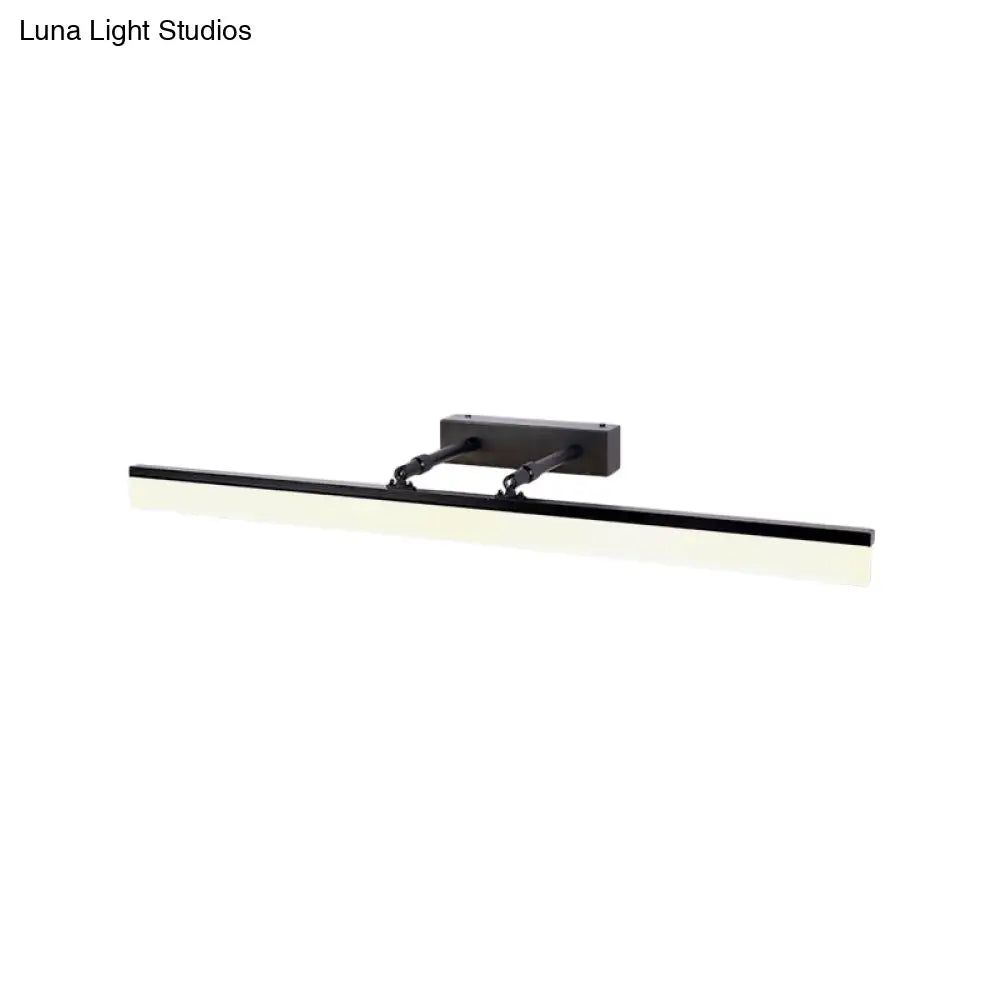 DecorBites™ Modern LED Vanity Wall Light in Black with Acrylic Cover for Warm and White Illumination