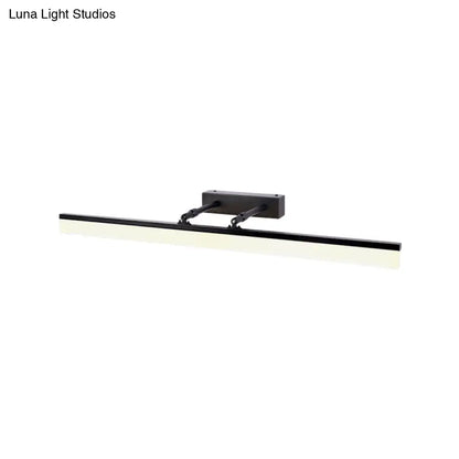 DecorBites™ Modern LED Vanity Wall Light in Black with Acrylic Cover for Warm and White Illumination