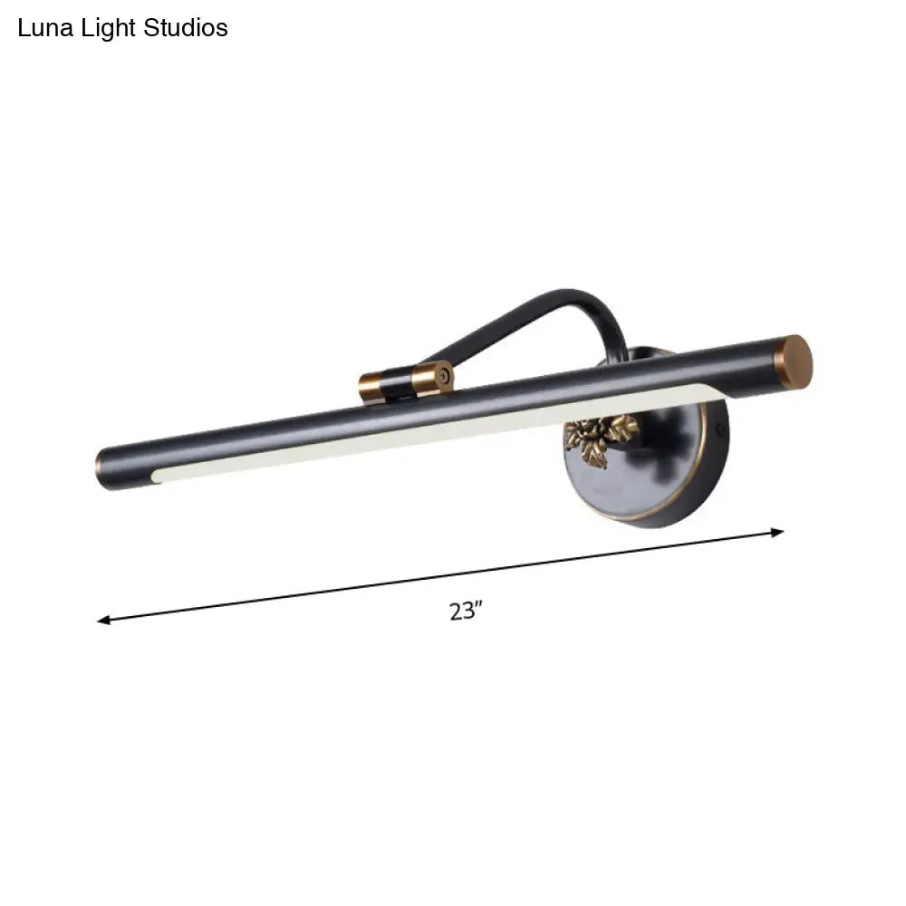 DecorBites™ Modern LED Vanity Wall Sconce with Metal Shade - Black/Brass Finish, 14"/18" Diameter