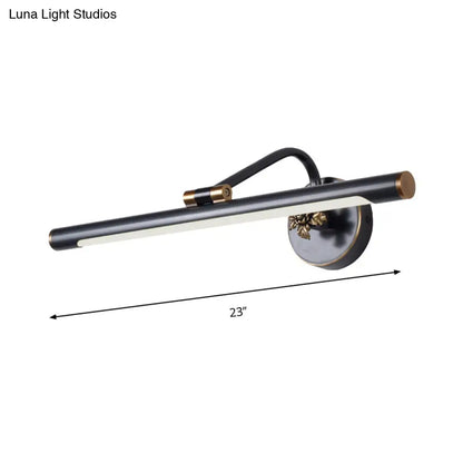 DecorBites™ Modern LED Vanity Wall Sconce with Metal Shade - Black/Brass Finish, 14"/18" Diameter