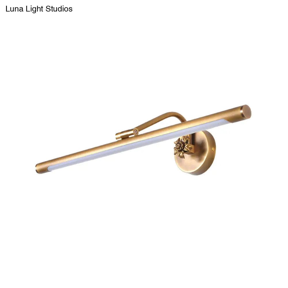 DecorBites™ Modern LED Vanity Wall Sconce with Metal Shade - Black/Brass Finish, 14"/18" Diameter
