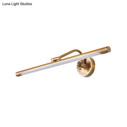 DecorBites™ Modern LED Vanity Wall Sconce with Metal Shade - Black/Brass Finish, 14"/18" Diameter