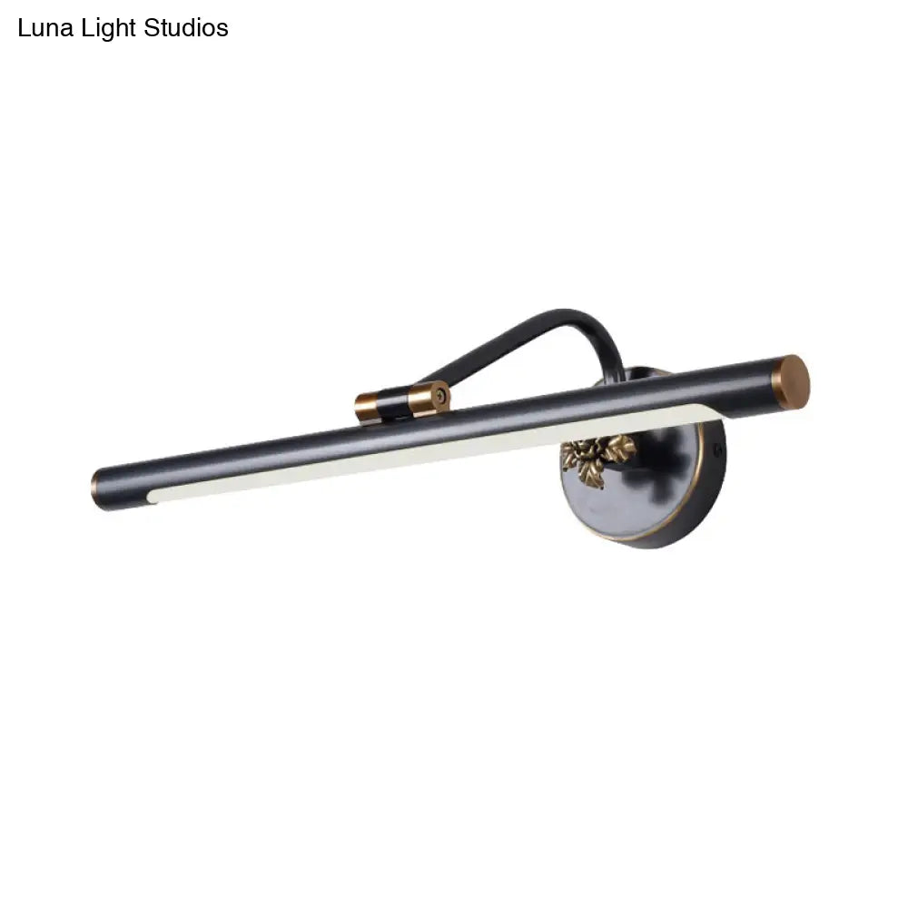 DecorBites™ Modern LED Vanity Wall Sconce with Metal Shade - Black/Brass Finish, 14"/18" Diameter
