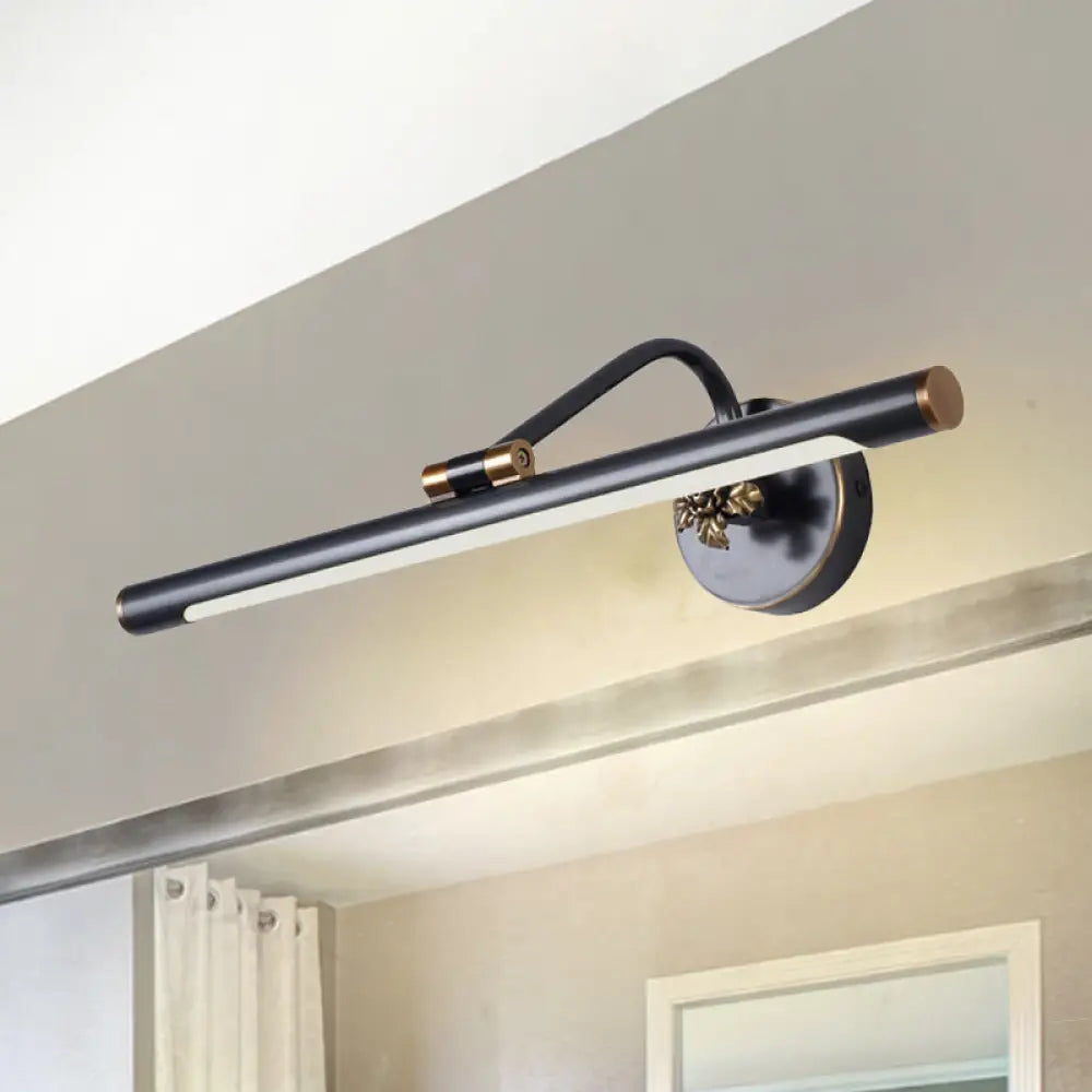 DecorBites™ Modern LED Vanity Wall Sconce with Metal Shade - Black/Brass Finish, 14"/18" Diameter
