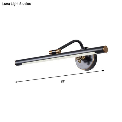 DecorBites™ Modern LED Vanity Wall Sconce with Metal Shade - Black/Brass Finish, 14"/18" Diameter