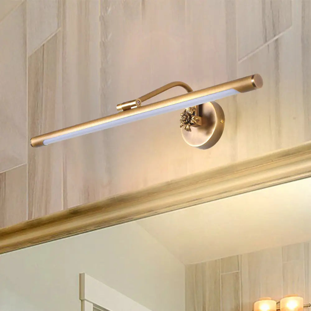 DecorBites™ Modern LED Vanity Wall Sconce with Metal Shade - Black/Brass Finish, 14"/18" Diameter