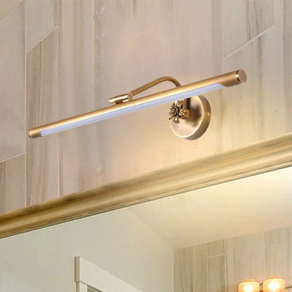 DecorBites™ Modern LED Vanity Wall Sconce with Metal Shade - Black/Brass Finish, 14"/18" Diameter