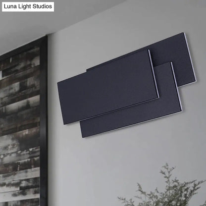 DecorBites™ Modern LED Wall Lamp - Aluminum Rectangle Wall Light with Warm/White Lighting - Black/White
