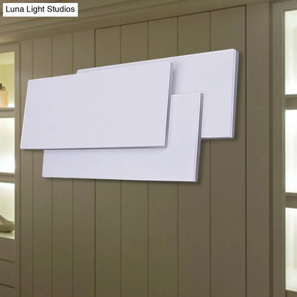 DecorBites™ Modern LED Wall Lamp - Aluminum Rectangle Wall Light with Warm/White Lighting - Black/White
