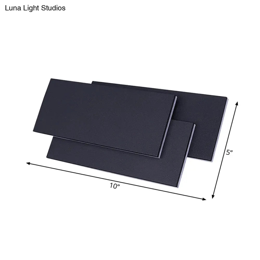 DecorBites™ Modern LED Wall Lamp - Aluminum Rectangle Wall Light with Warm/White Lighting - Black/White