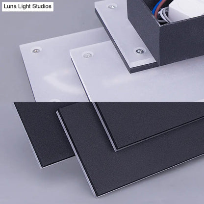 DecorBites™ Modern LED Wall Lamp - Aluminum Rectangle Wall Light with Warm/White Lighting - Black/White