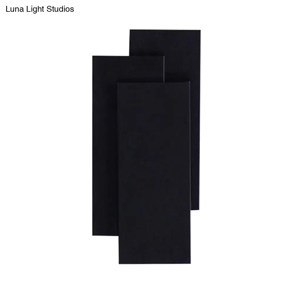 DecorBites™ Modern LED Wall Lamp - Aluminum Rectangle Wall Light with Warm/White Lighting - Black/White