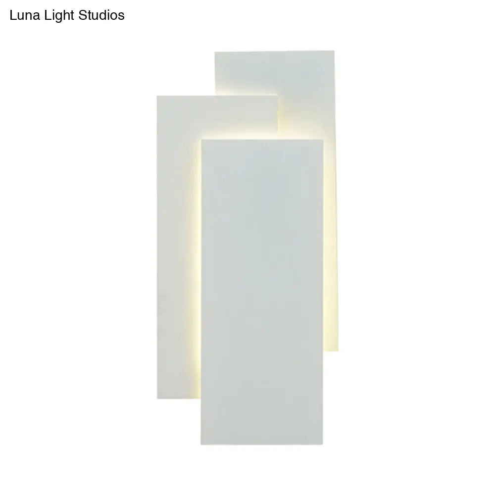 DecorBites™ Modern LED Wall Lamp - Aluminum Rectangle Wall Light with Warm/White Lighting - Black/White