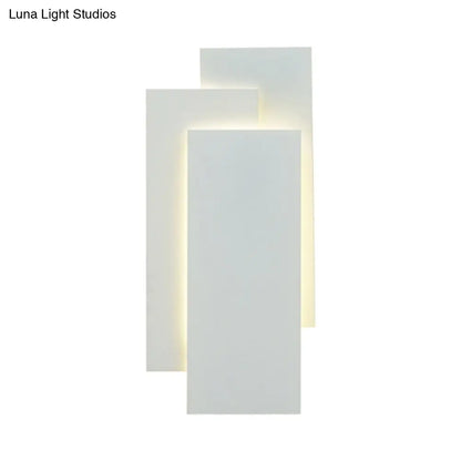 DecorBites™ Modern LED Wall Lamp - Aluminum Rectangle Wall Light with Warm/White Lighting - Black/White